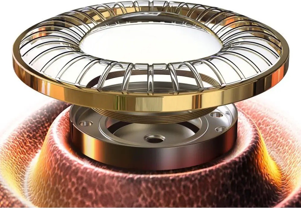 Sluchátka OneOdio Fusion A70 růžová Detail měniče sluchátek Fusion A70