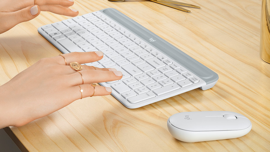 Klávesnice s myší Logitech Wireless Combo MK470 Slim, US bílá Klávesnice s myší Logitech Wireless Combo MK470 Slim, US bílá