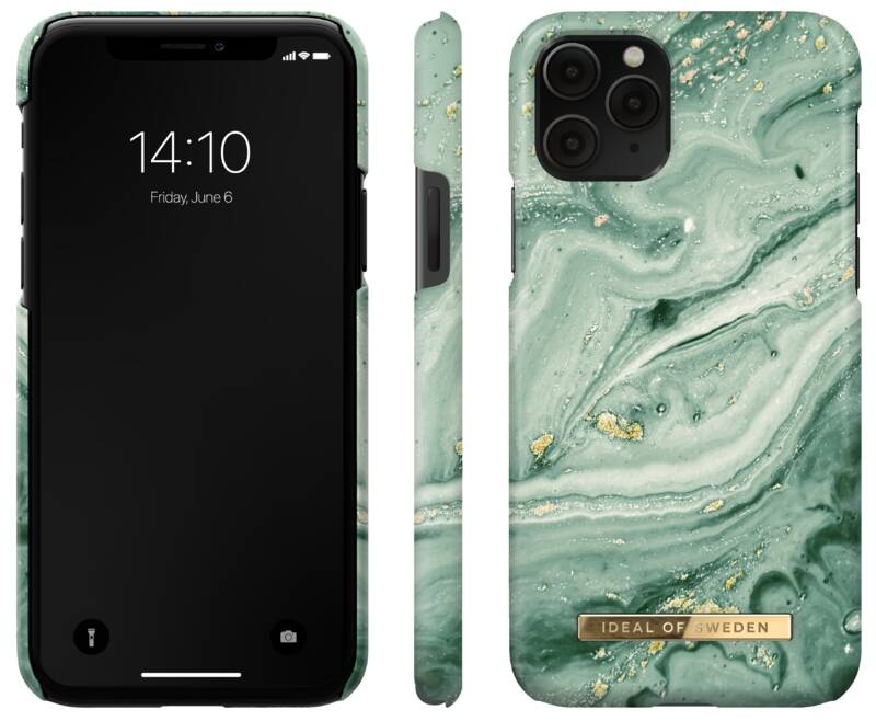 Kryt na mobil iDeal Of Sweden Fashion na Apple iPhone 11 Pro/Xs/X - Mint Swirl Marble Kryt na mobil iDeal Of Sweden Fashion na Apple iPhone 11 Pro/Xs/X - Mint Swirl Marble