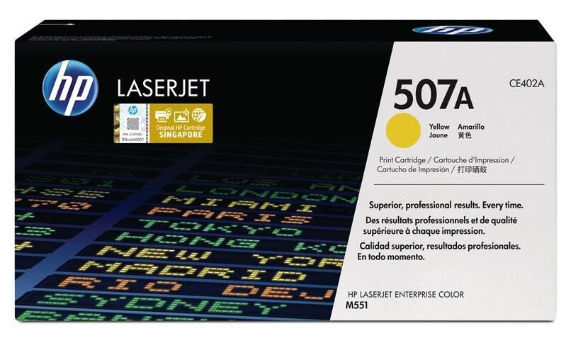 Toner HP 507A, 6 000 stran žlutý