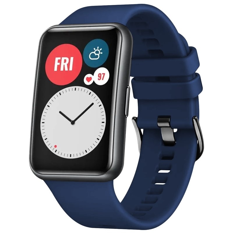 Řemínek FIXED Silicone Strap na Huawei Watch FIT modrý