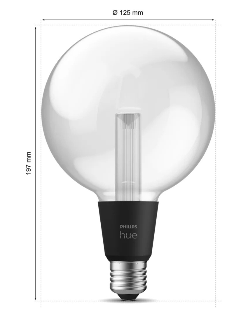 Chytrá žárovka Philips Hue G125, 6,8W, E27, White a Color Ambiance