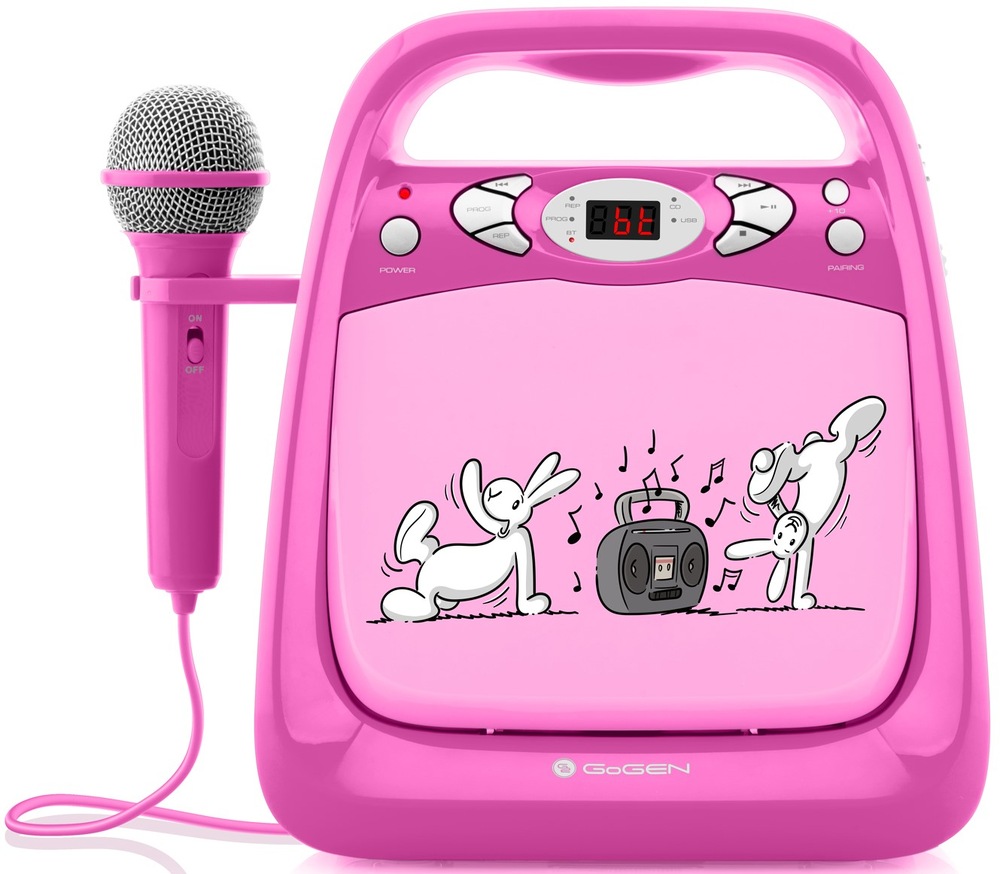 CD přehrávač GoGEN BOB A BOBEK KARAOKE růžový