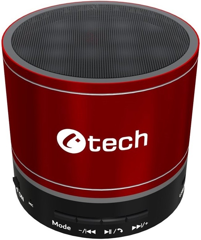 Přenosný reproduktor C-TECH SPK-08, červený