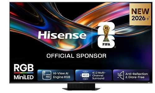 Televize Hisense 75UR9S se zapnutým displejem