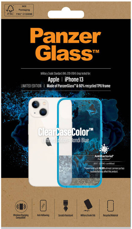 Kryt na mobil PanzerGlass ClearCaseColor na Apple iPhone 13 fialový/průhledný