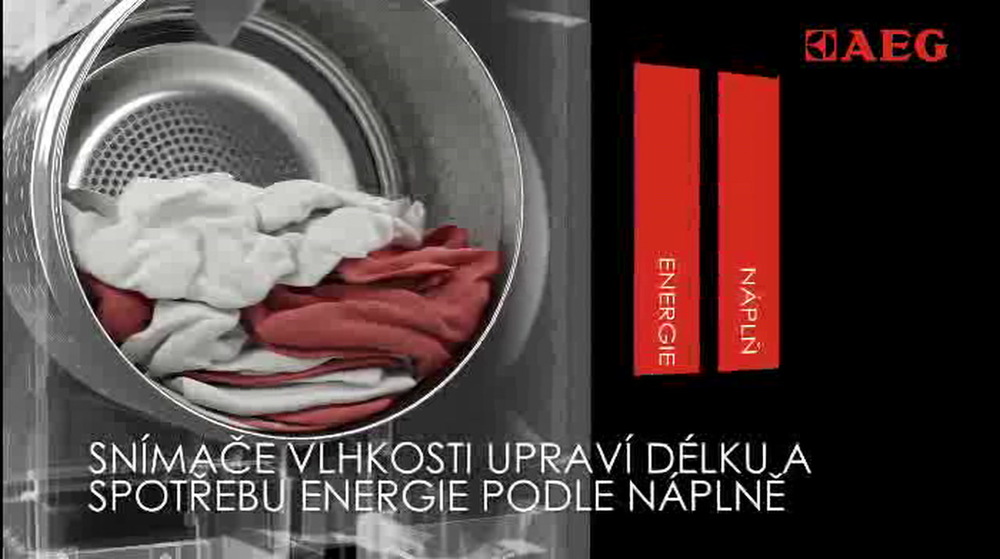 Sušička prádla AEG Lavatherm T86589IH3C bílá Sušička T86589IH3C video 2