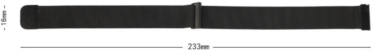 Řemínek RhinoTech univerzální milánský tah Quick Release 18mm stříbrný
