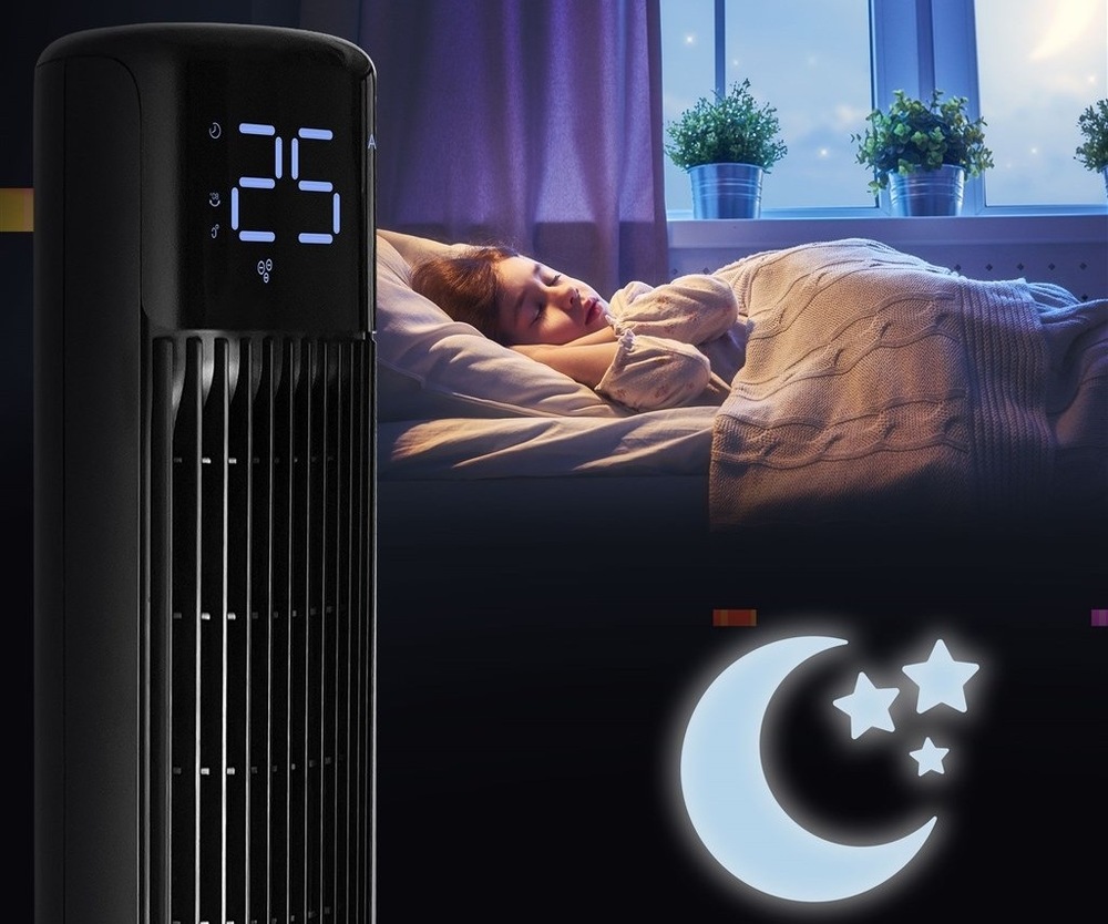 Ventilátor sloupový Rohnson R-8110 EcoFlow černý