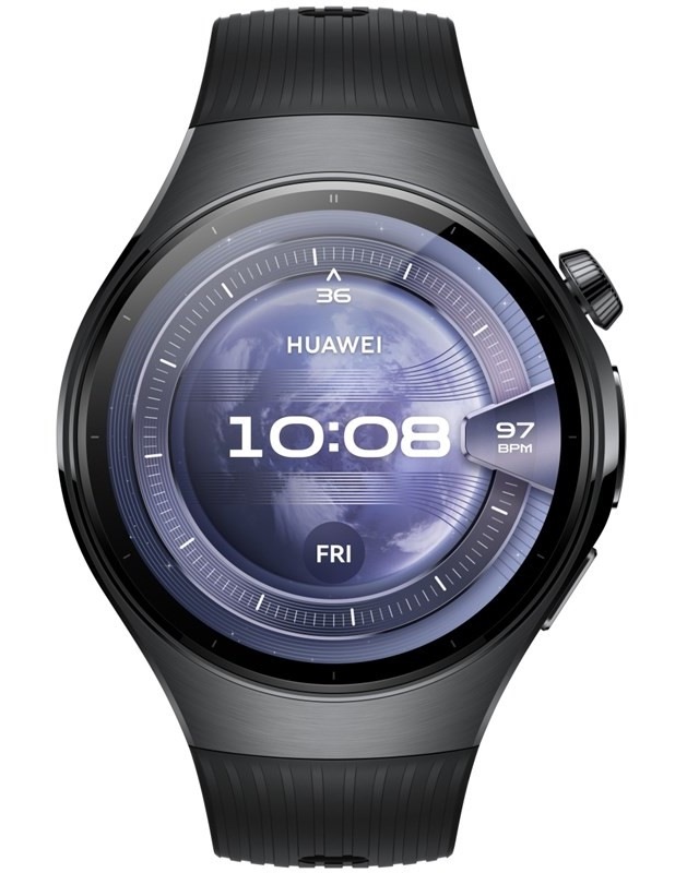 Chytré hodinky Huawei Watch 5 46 mm LTE NFC - Black + Fluoroelastomer Strap černé