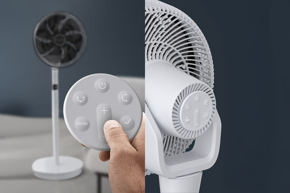 Ventilátor stojanový Rowenta QV5040F0 Turbo Twist Stand bílý Rowenta QV5040F0 Turbo Twist Stand