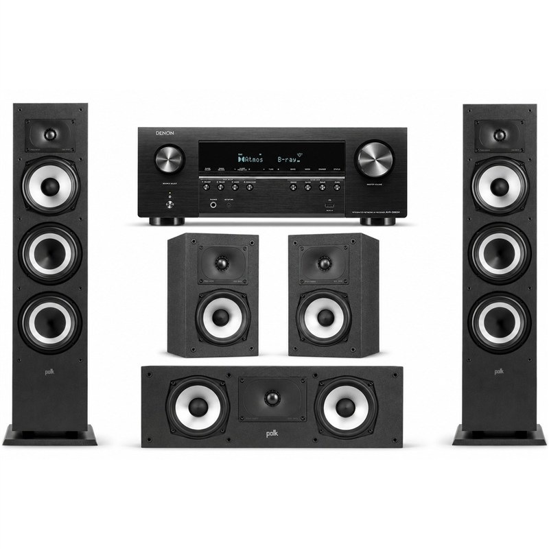 AV Receiver Denon AVR-S980H + repro Polk MXT60/MXT30C/MXT15, černá barva