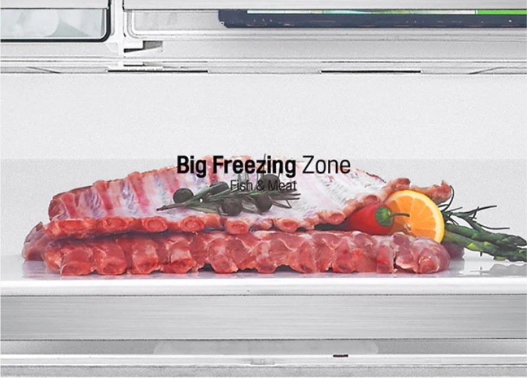 Chladnička s mrazničkou LG GBB569NSAFB nerez big_freeezing_zone