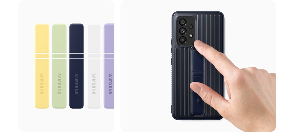 Kryt na mobil Samsung Standing Cover na Galaxy A53 5G bílý