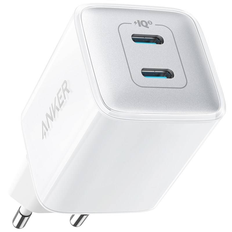 Nabíječka do sítě Anker PowerPort III 40W, 2x USB-C bílá