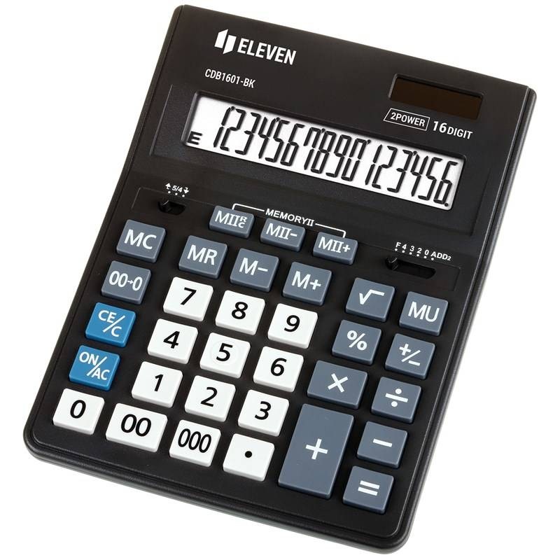 Kalkulačka Eleven CDB1601-BK, stolní, šestnáctimístná černá