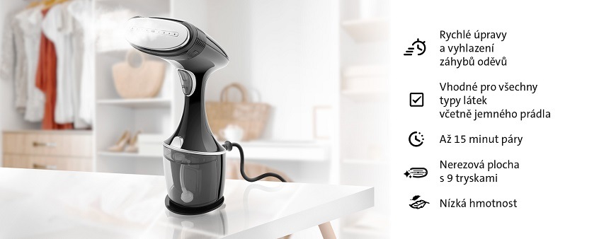 Ruční napařovač oděvů ETA Naomi 427090000, černá