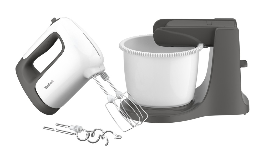 Ruční šlehač s mísou Tefal Prep'Mix+ HT464138 bílý Ruční šlehač s mísou Tefal Prep'Mix+ HT464138 bílý