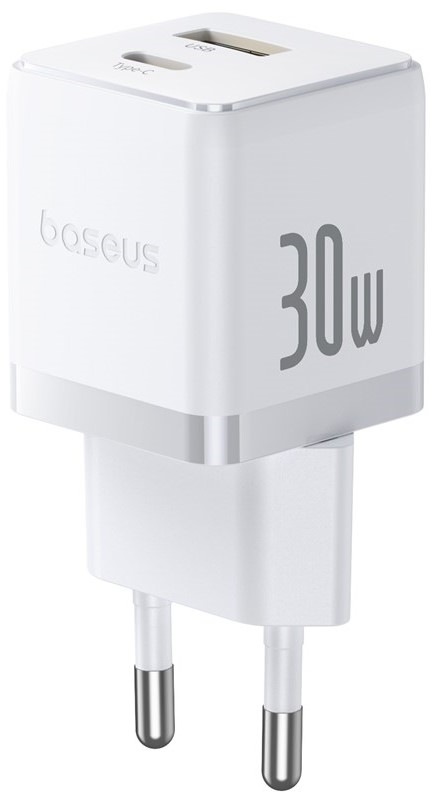 Nabíječka do sítě Baseus Palm 30W 1xUSB-A 1xUSB-C PD QC 3.0 - bílá
