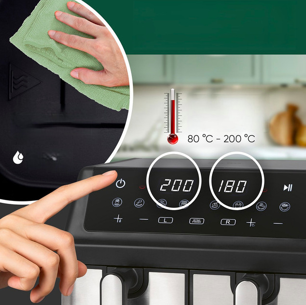 Fritéza horkovzdušná Profi Cook FR 1296 H černá Fritéza horkovzdušná ProfiCook FR 1296 H