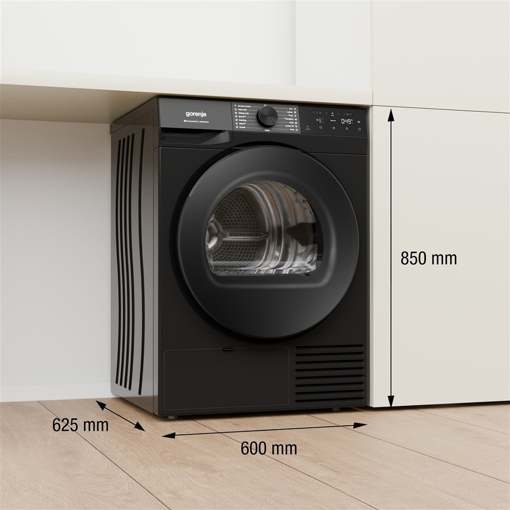 Sušička prádla Gorenje G400 DG48DB NatureDry černá Sušička Gorenje DG48DB NatureDry otevřená dvířka