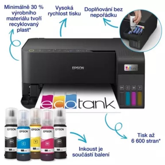 Tiskárna multifunkční Epson EcoTank L3550 černá Tiskárna multifunkční Epson EcoTank L3550 černá