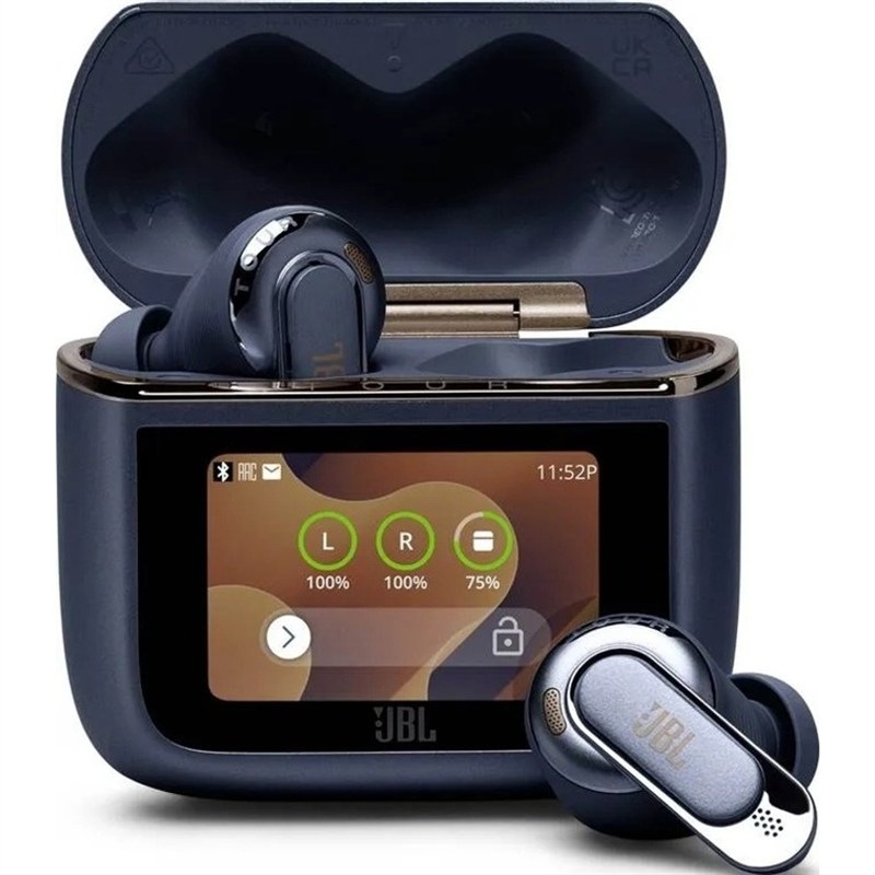 Sluchátka JBL Tour Pro 3 v modré barvě.