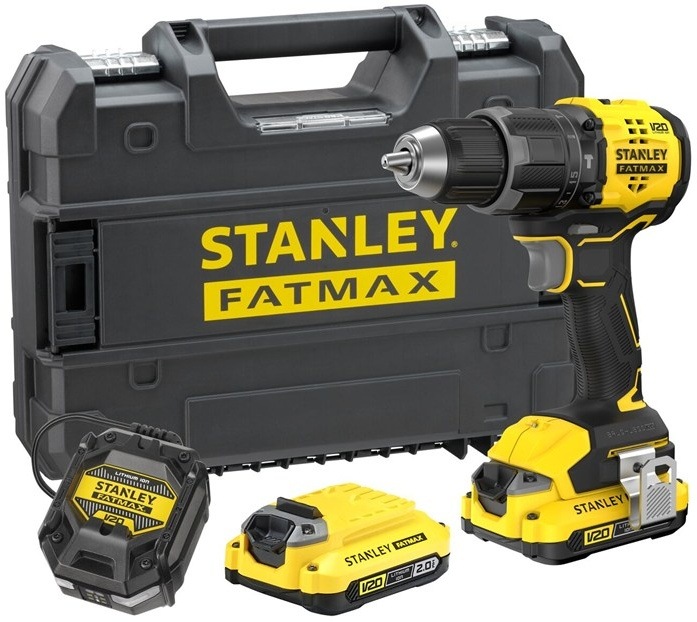 Aku vrtačka Stanley FatMax SFMCD716D2T-QW (s baterií) Aku vrtačka Stanley FatMax s 2 bateriemi 2Ah, nabíječkou a kufrem.