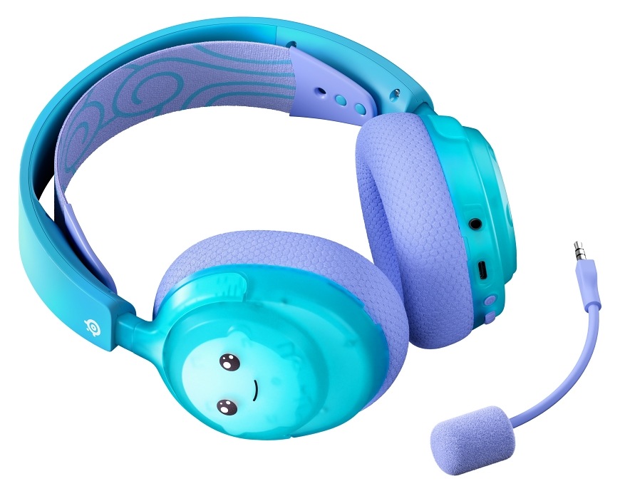 Headset SteelSeries Arctis Nova 3X WL Fortnite modrý Modrý headset SteelSeries Arctis Nova 3X Wireless Fortnite Sprite Edition s odnímatelným mikrofonem