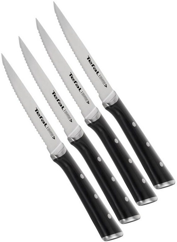 Sada kuchyňských nožů Tefal Ice Force K232S414, na steak, 4 kusy