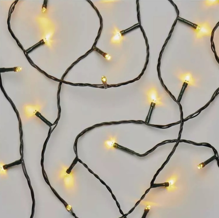 Vánoční osvětlení EMOS 180 LED řetěz, 18 m, venkovní i vnitřní, teplá bílá, programy
