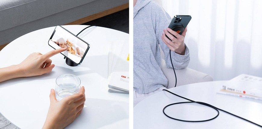 Bezdrátová nabíječka Baseus Simple Magnetic Stand černá Bezdrátová nabíječka Baseus Simple Magnetic Stand (CCJJ000001)