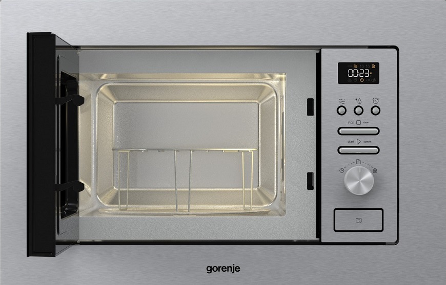 Mikrovlnná trouba Gorenje Advanced BMI201AG1X nerez Vestavná mikrovlnka Gorenje BMI201AG1X, automatické programy