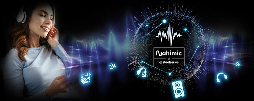 Základní deska ASRock X870E TAICHI LITE Uživatel poslouchající hudbu se zvukovou technologií Nahimic na desce ASRock X870E Taichi Lite