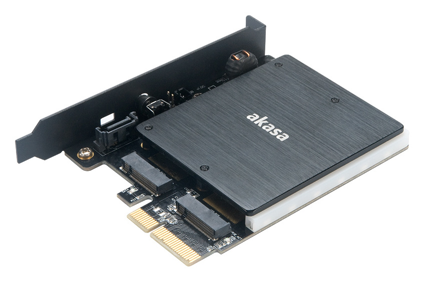 AKASA M.2 PCIe SSD and M.2 SATA SSD myslí i na výkonné chlazení