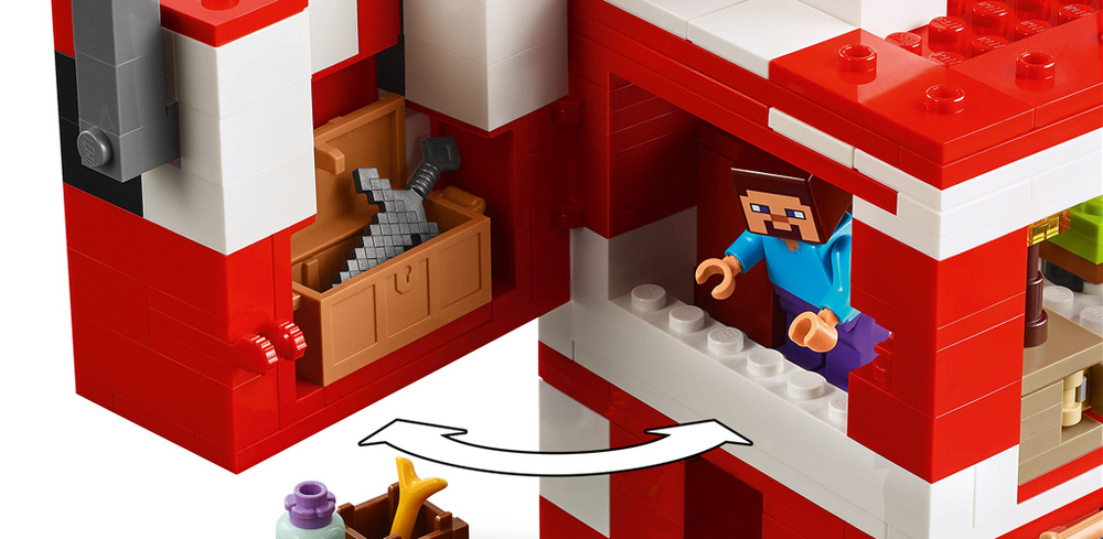 Stavebnice LEGO® Minecraft® 21270 Krávomůrčí domek Hotový model LEGO nabízí prostor pro dlouhé hraní a aplikace LEGO Builder usnadní dětem celý proces stavění