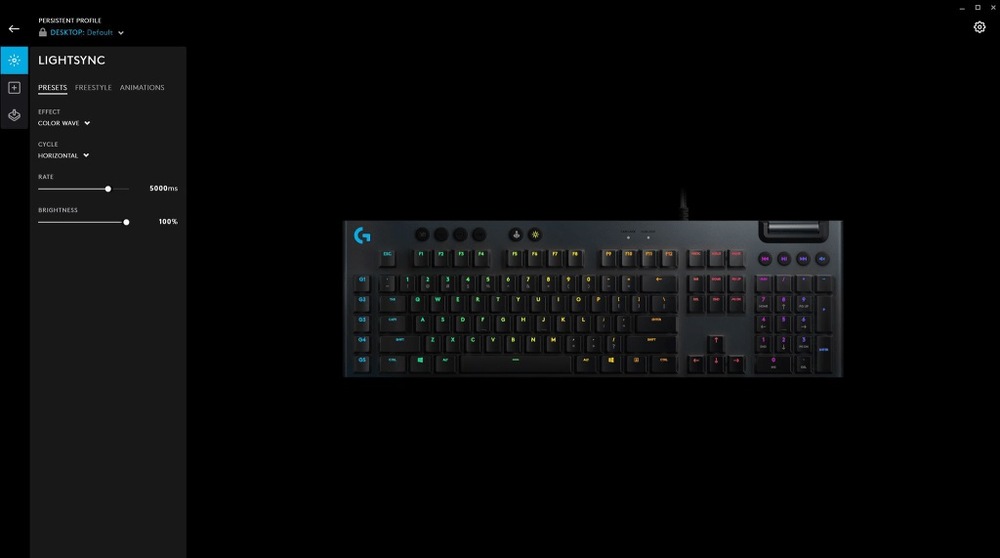 Klávesnice Logitech Gaming G815 Lightsync RGB, Linear, US černá Klávesnice Logitech Gaming G815 Lightsync RGB, Linear, US černá