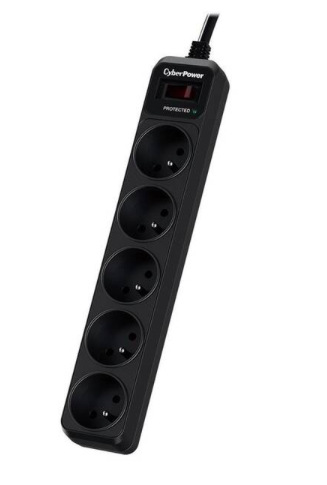 Přepěťová ochrana CyberPower Surge Buster 5 zásuvek, 1.8m černá