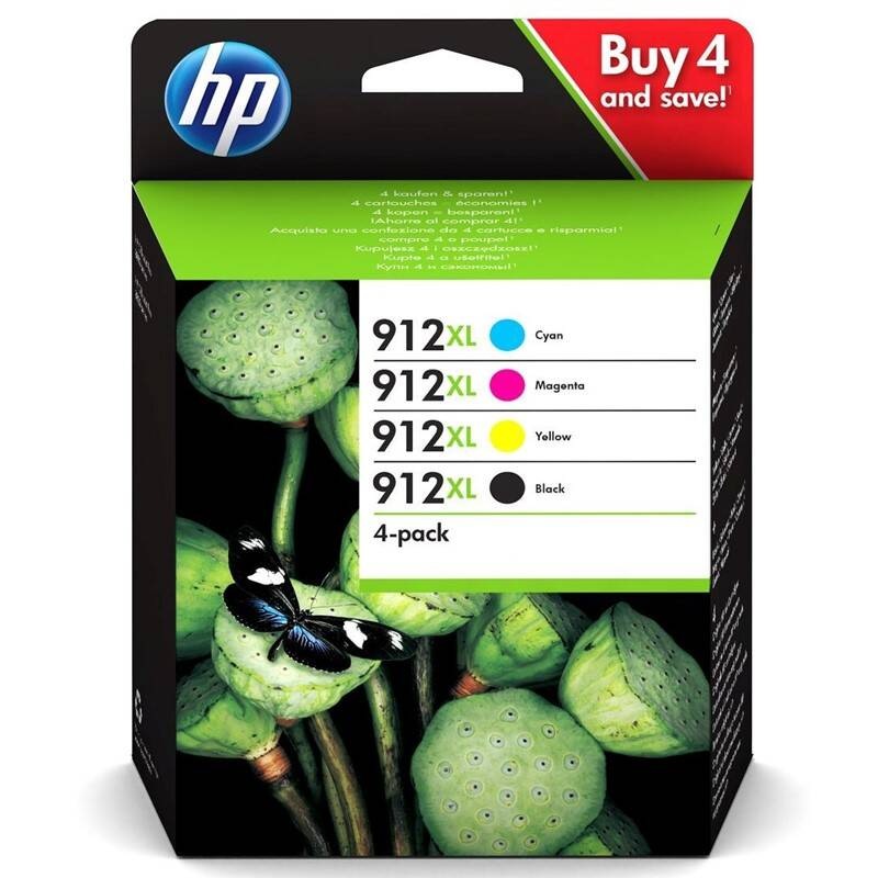 Inkoustová náplň HP 912XL, 825 stran - CMYK