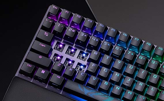 Klávesnice Asus STRIX SCOPE II 96 (ROG NX Snow / PBT) - US bílá Asus ROG Strix Scope II 96