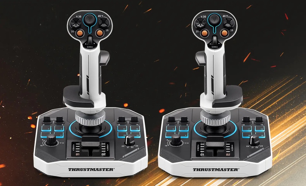 Joystick Thrustmaster Sol-R 2 HOSAS Space Sim Duo bílý