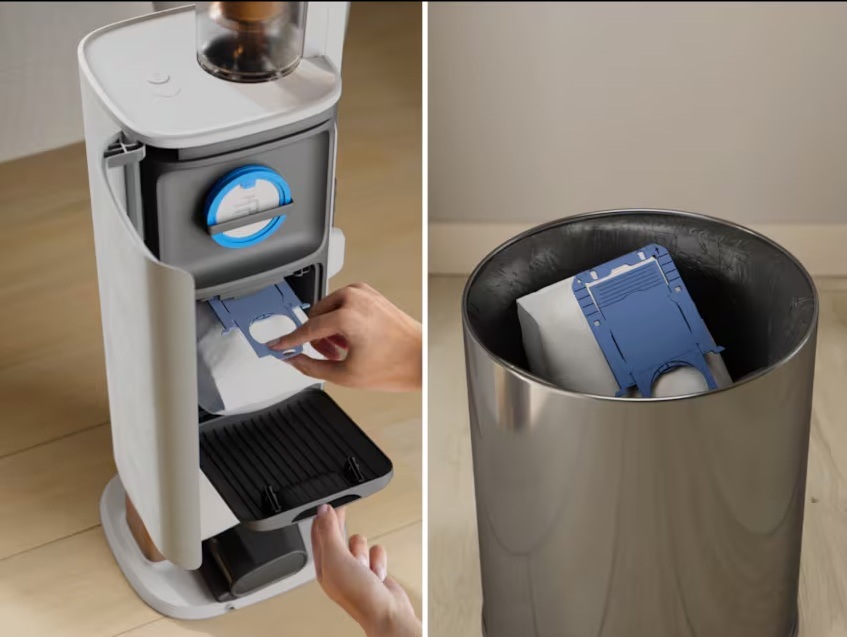 Tyčový vysavač Electrolux 800 Hygienic UV EP83HB25UV bílý Prachový sáček v automatické vyprazdňovací stanici