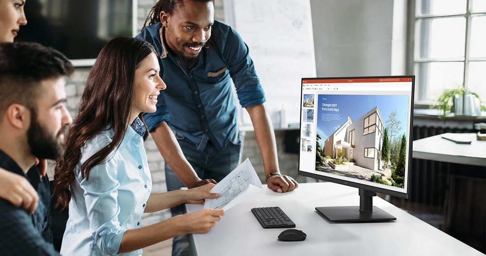 Monitor Samsung Essential S4 černý IPS panel monitoru Samsung Essential S4 zajišťuje kvalitní zobrazení a široké pozorovací úhly