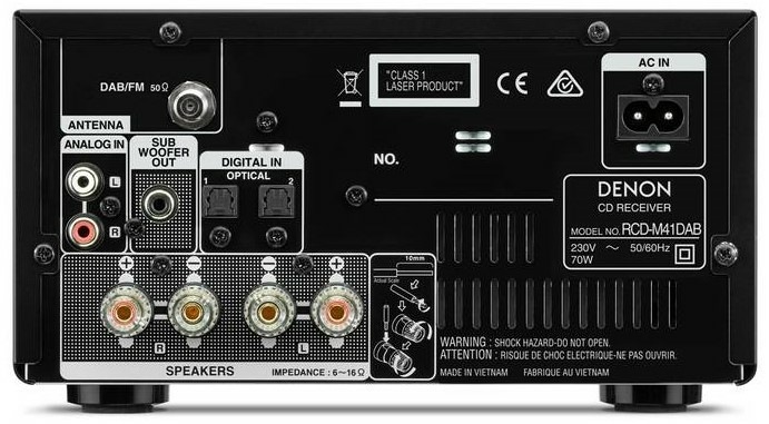 Mikrosystém Denon RCD-M41 DAB stříbrný Mikrosystém Denon RCD-M41 DAB stříbrný