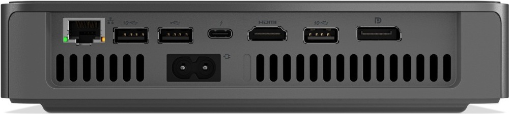 PC mini Lenovo IdeaCentre Mini 01IRH10R šedý Zadní strana PC IdeaCentre Mini s bohatou sadou portů