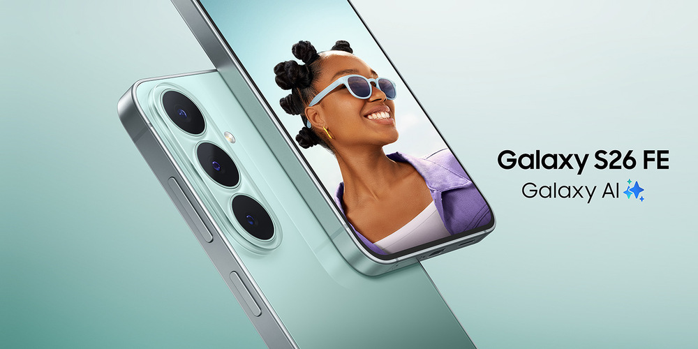 Mobilní telefon Samsung Galaxy S26 FE 5G s funkcemi Galaxy AI a ukázkou použití při videohovoru