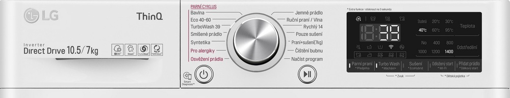 Pračka se sušičkou LG F4DV910H2E bílá