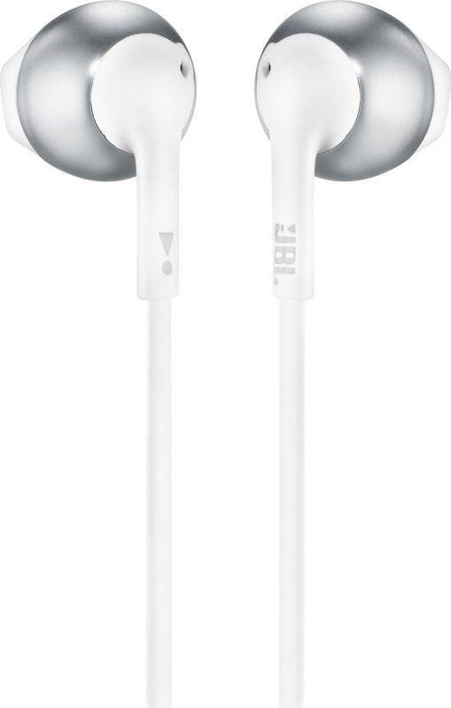 Sluchátka JBL T205 bílá/chrom