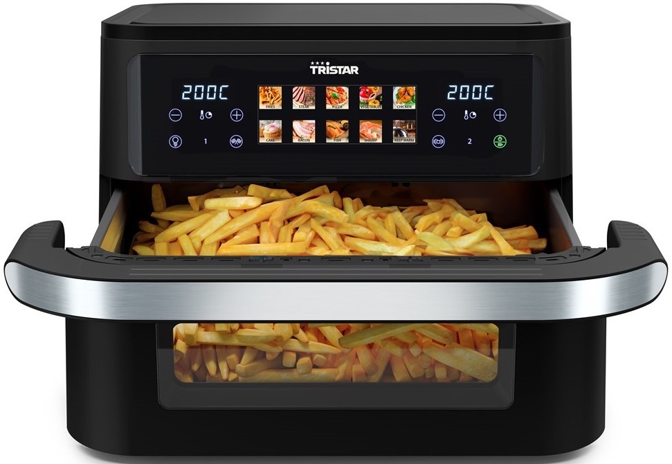 Fritéza horkovzdušná Tristar FR-9078 Dual zone flex 10 l černá