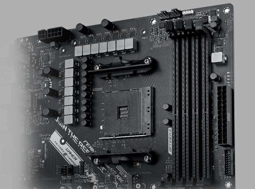 Základní deska Asus ROG Strix B550-A GAMING Asus ROG Strix B550-A GAMING spoléhá na robustní napájení